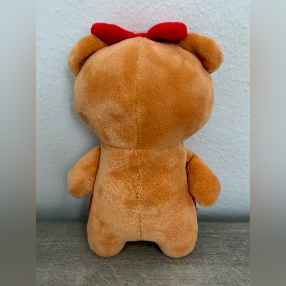 Merry Bright Fancy Holiday Bear Small Dog Toy Grunter Squeaker, Dog's Love Sound - Picture 3 of 7